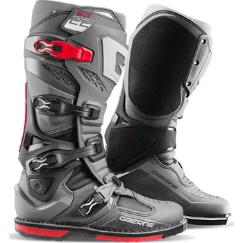 Moto obuv Motokrosové/enduro boty GAERNE SG 22 barva antracit/černá/červená (zcela nový model motokrosových botů Gaerne SG22)