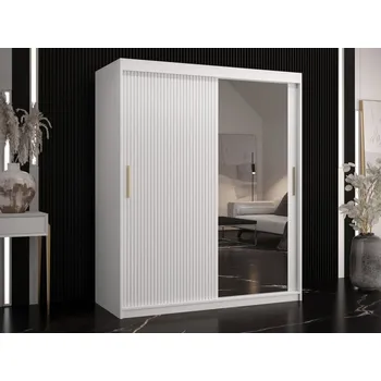 Šatní skříň Šatní skříň se zrcadlem Towiro Slim 2 150, Barva: bílá MIRJAN 5903211254239