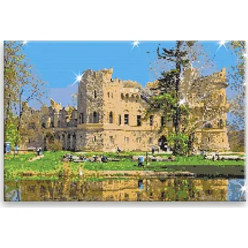 Diamantové malování Diamantové malování - Janův hrad - 60x40 cm, bez dřevěného rámu - CZ výroba