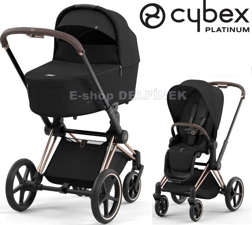 Cybex Priam Rosegold 2v1 včetně korby 2025 Barva: Sepia Black