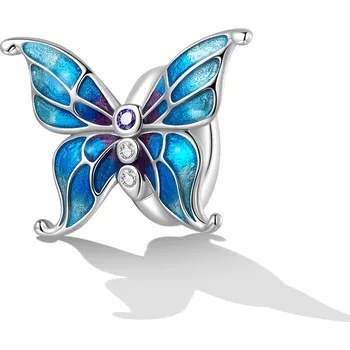 Přívěsek Elenys stříbrný přívěsek Krásný glazurovaný motýl