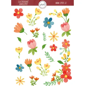 Samolepící dekorace ePipí Arch samolepek Jaro A6 20 samolepek