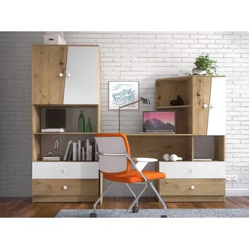 Ložnice Nábytek do studentského pokoje Wurak III, Barva: dub artisan / bílý MIRJAN 5903211060069