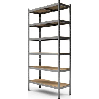 Dílenský regál ImportWorld Kovový regál Strong II. 220x90x50 cm - 6 polic