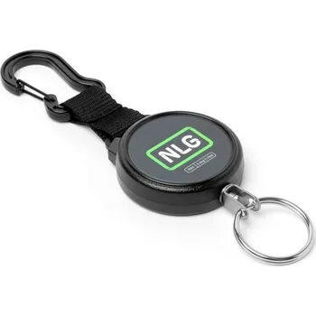 karabina Jojo karabina Mini NLG Lanyard s ocelovým lankem na nářadí – kov, černá