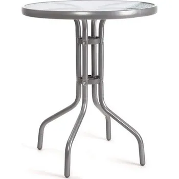 Zahradní pohovka Stůl zahradní HAPPY GREEN 60cm stříbrný