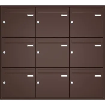 Železářství Sestava 9 luxusních schránek Max Knobloch - UP110 Barva: Hnědá