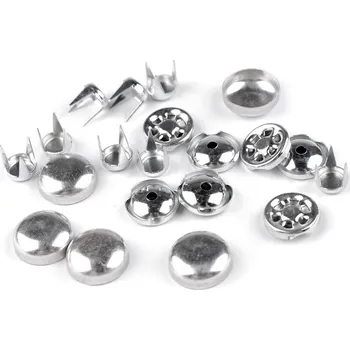 Knoflík Knoflík na kšiltovku celokovový na potahování velikost 24", barva nikl