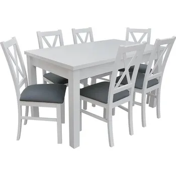 Jídelní set Jídelní set pro 6 osob - RK052, Barva dřeva: sonoma, Potah: ekokůže Soft 017 MIRJAN 5902928954999