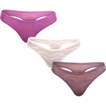 Kalhotky 3PACK dámská tanga Calvin Klein vícebarevná (QD5216E-NOW) S QD5216E-NOW Možnost vrácení zboží ZDARMA do 120 dnů!