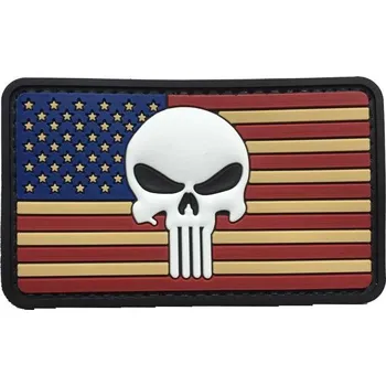 Nášivka WARAGOD Nášivka 3D US Punisher 8.5x5cm