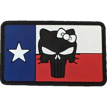 Nášivka WARAGOD Texas vlajka s Tactical Kitty PVC nášivka