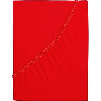 Prostěradlo B.E.S. PETROVICE Prostěradlo Jersey česaná bavlna MAKO 120 × 200 cm, červené