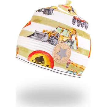 Čepice Little Angel Čepice podšitá Outlast® - na stavbě/pruh bíločerný Velikost čepic: 6 | 54-57 cm