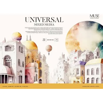 SHKOLYARYK Skicák Mix Media Universal, mix motivů, A4+, 12 listů, SHKOLYARYK PB-GB-012-104 467483