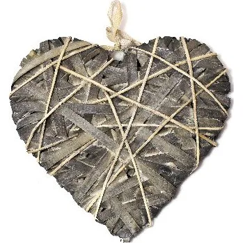 XL Srdce omotané, šedé, 40 x 5 x 40 cm|Ego Dekor