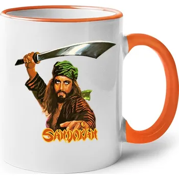 Hrnek Sandokan, Barva Oranžová, Velikost 330 ml, Canvas Keramický hrnek s barevným uchem Bezvatriko.cz 0965