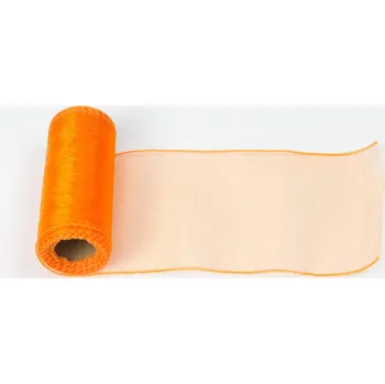 Paper Design Organza 12cm/10y obšitá oranžová