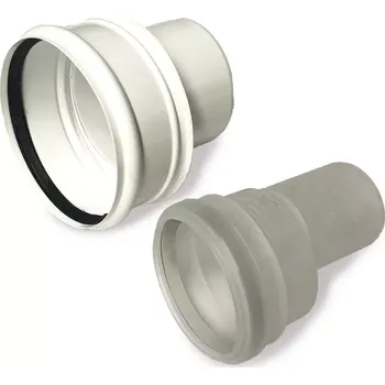 Kouřovod excentrická přechodka koaxiální DN100/60 na DN125/80