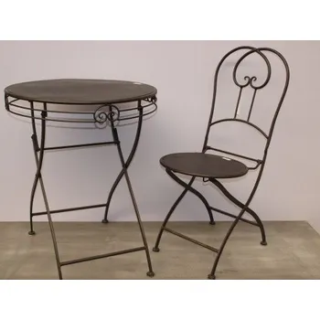 Bytová dekorace Židle se srdíčkem, kovová, 88 x 37 cm|Ego Dekor