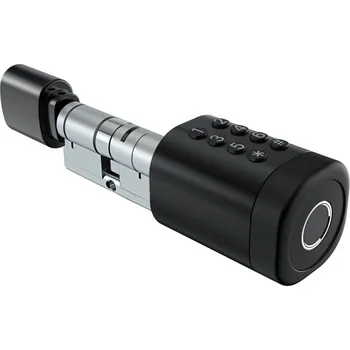 Vložka do dveří Elektronická vložka SMART TTLock nastavitelná IP55 100/120 černá, se čtečkou otisků prstů a čipů a kódovou klávesnicí, voděodolná