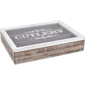 Úložný box Dřevěný box na příbory|Ego Dekor