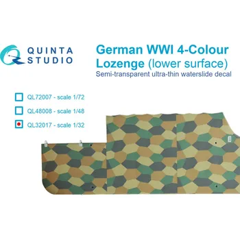 Plastikový model 1/32 German WWI 4-Colour Lozenge (lower surface)