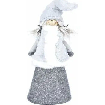 Vánoce Anděl v kabátku, šedá, 17,5x56x13cm, ks|Ego Dekor