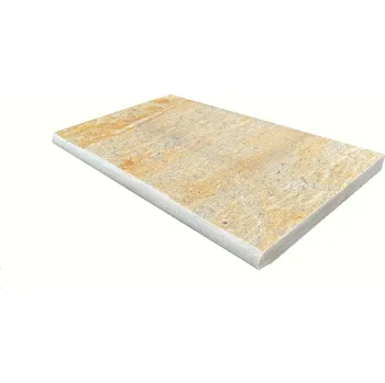 Venkovní dlažba Kamenný bazénový lem - Kvarcit Velikost: šíře 30cm, Odstín: žlutý, tloušťka: 3-4 cm