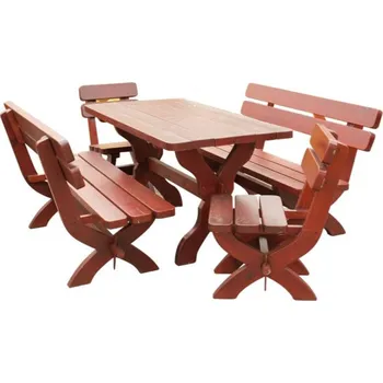 Zahradní sestava Jandrew Dřevěný zahradní nábytek set 3, sestava 1S+2L+2K Jandr barevné odstíny: bez povrchové úpravy