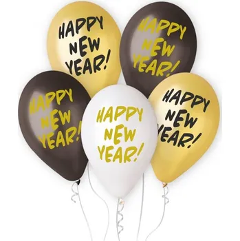 Balónek Godan Balónová kytice - Happy New Year mix 5 ks