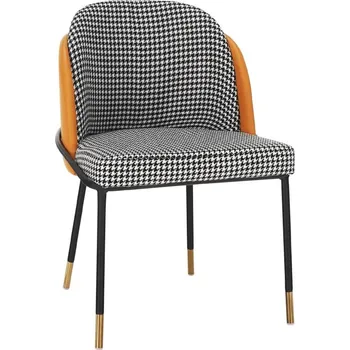 Jídelní židle Jídelní židle, černobílá vzor / camel ekokůže, KIRNA