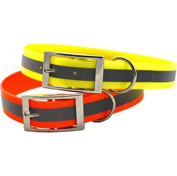 Obojek pro psa Klasický obojek s reflexním proužkem (BIOTHANE) velikost obojku: 45cm