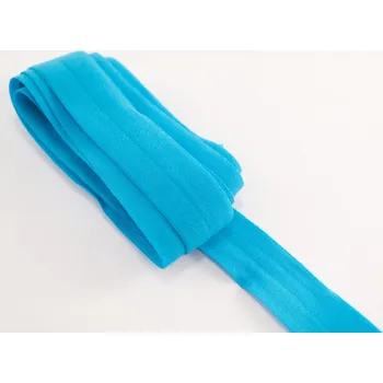 Náramek Lemovací pruženka - tyrkysově modrá matná - šířka 2 cm