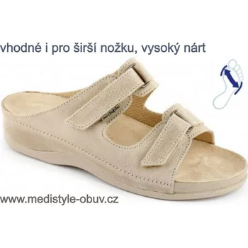 Dámská zdravotní obuv MEDISTYLE BÁRA 6B-612 pantofel béžový, béžová - 40
