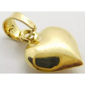 Přívěsek Klenoty Budín Hladké zlaté srdíčko - přívěsek ze žlutého zlata 585/0,62gr HK3253 (Klenoty Budín Hladké zlaté srdíčko - přívěsek ze žlutého zlata 585/0,62gr HK3253)