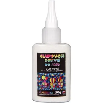 Speciální výtvarná barva ARTEMISS Slupovací barva glitrová transparentní 50g, stříbrná