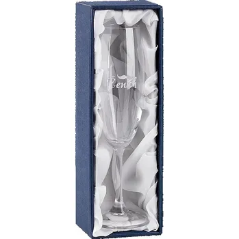 Sklenice Dárková krabička se saténem na 1 sektovou skleničku Výstelka: bílý satén