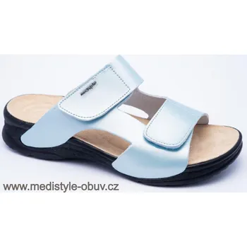 Dámská zdravotní obuv MEDISTYLE MIRKA LM-T19/1/N-LESK pantofel modrý , modrá - 41