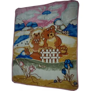 Dětská deka Ekvádor Deka španělská MEDVÍDCI - rozměr 110 x 140 cm Barva: růžová