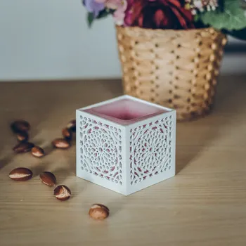 Svíčka Smilargan Marocký držák na svíčku Casablanca - bílo-růžový