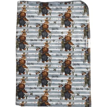 Přebalovací podložka Breberky Přebalovací podložka (PUL) - Jdeme na ryby, sv. modrý velur