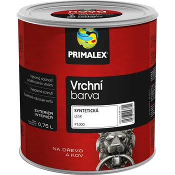 univerzální barva PRIMALEX Vrchní syntetická barva na dřevo a kov lesklá 5 l P1010 Šeď pastelová