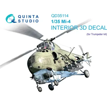 Plastikový model Quinta studio 1/35 Mi-4 3D-Print.&col.Interior (TRUMP)