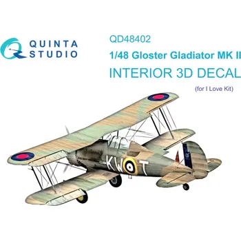 Plastikový model Quinta studio 1/48 Gloster Gladiator MKII 3D-Print.&col.Interior