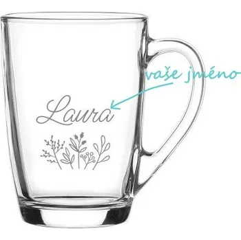 Personalizovaný hrnek s rostlinkami a jménem 300 ml