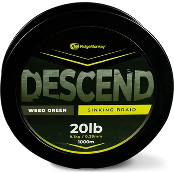RidgeMonkey Šňůra Descend Sinking Braid 1000m 0,28mm 20lb