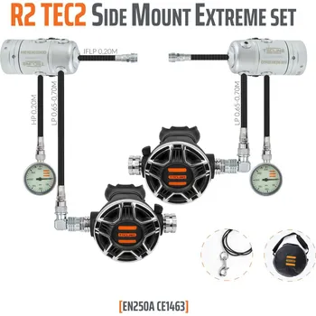 Regulátor Tecline R2 TEC2 SIDEMOUNT EXTREME SADA (S OBOUSTRANNÝM II. STUPNĚM)
