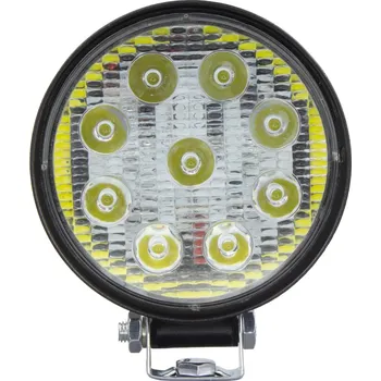 Pracovní světlo LED světlo kulaté, 9x3W, poziční světlo, ECE R10
