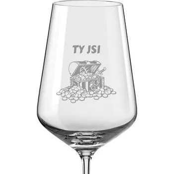 Sklenice Sklenice na víno Ty jsi poklad